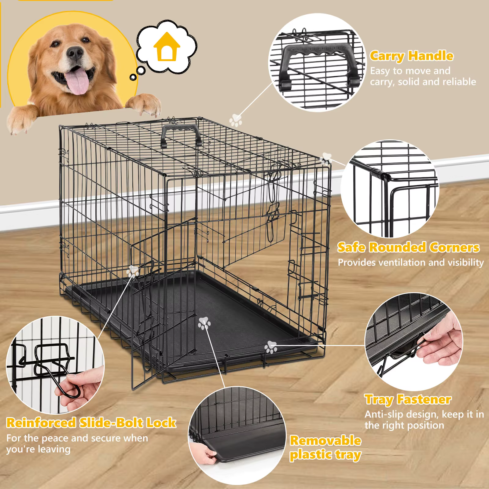Large Wire Dog Crate
